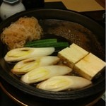 人形町今半 - 野菜も焼いて割り下を掛けて♪