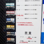 ラーメン二郎 - メニュー