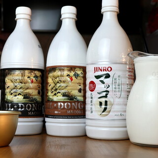 A variety of Hanbei drinks! Sweet and melting fresh cream makgeolli