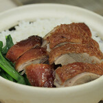 アヒルの炭火焼きご飯