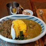 ブラン亭 - チキン＆キーマカレー900円