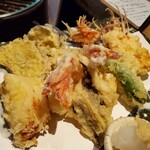 九つ井 - 追加料理の天ぷら。