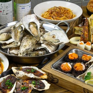 牡蠣や魚介の料理が豊富な歓送迎会コースもご用意！