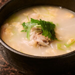 Homemade gomtang soup / Beaf Bone Soup
