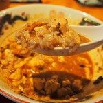 スパイス食堂サワキチ - モッツァレラ麻婆麺（ライス投入）