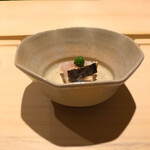 すし宮川  - 鰆藁焼き塩と酢〆ネギと生姜