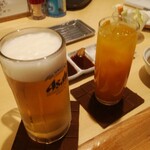 Kushi yuu - ノンアルコールビール、マンゴージュース