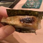 鮨みなと - のど黒の巻物（巻物）