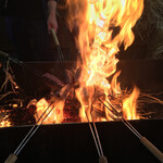 土佐たたき道場 - 下に向けると落ちそうで怖い