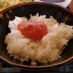 Marugame Seimen - 天丼用白ごはん+明太子