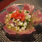 温泉山荘 だいこんの花 - 夏採り野菜と鰹のカルパッチョ