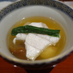 銀座 しのはら - クエ、原木なめこ