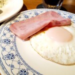 カフェ　ダークキャニオン - 料理写真:モーニング追加ハムエッグ150円