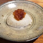 蕎味 櫂 - 蕎麦がき 酒粕すじこ乗せ