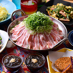 てぃだの花 - 当店こだわりの「キビ丸豚」‼ネギ塩豚鍋コース　4,000円「税抜き」（2h飲み放題付き）