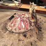 柳家 - 第２段の鮎が焼かれ出しました