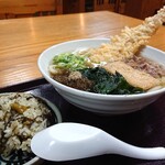 文吾うどん - 高菜めしと、文吾うどん