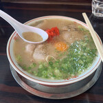 ラーメン げんこつ家 - 月見ラーメン