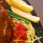 ぎんざスエヒロ - ハンバーグランチのトマトソーススパゲッティ等(R2.10.24撮影)