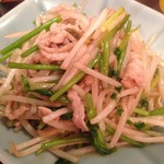 毛家麺店 - 香菜と豚肉の炒め物（780円）