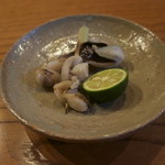 魚菜料理 縄屋 - 鳥貝と鳥貝のヒモの焼き物