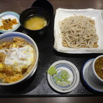 Shinshiyuu - かつ丼セット＋刻み鴨汁