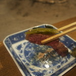 柳家 - わさび漬けと一緒に