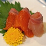 柳家 - いわな と ホウライマスのお刺身