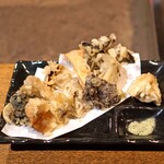 柳家 - 野生きのこの天ぷら