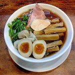 らーめん 鉢ノ葦葉 - 醤油らー麺 めんまダブル+くんたま