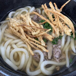 tenukiudommarushin - 肉ごぼううどん＋ごぼう天トッピング