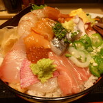 Gyuutan Sumiyaki Rikyuu - 海鮮丼と牛たん焼定食￥１８００」