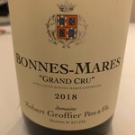 Restaurant La FinS - 2018 Robert Groffier Pere & Fils Bonnes Mares Grand Cru
