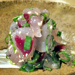 天ぷら処 こさか - とび魚のたたき（サービスしていただきました）（２０１２年７月）