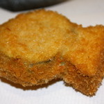 甲州串揚げ周山 - 6本目 ナスのカレー肉詰め