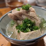 天史朗鮨 - メカジキの背肉の塩煮　かんずりをかけて食べると最高です