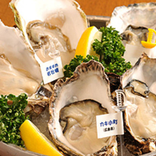 生牡蠣の種類が豊富です。