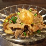 金町製麺 - 牛バラと椎茸のおろしポン酢　400円