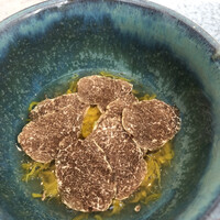 日本料理 TOBIUME - 湯気と共にトリュフのいい香りが上がってきます。