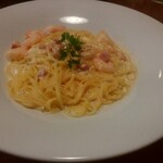 雪詩慕雲 - 海老と４種のチーズのクリームパスタ。
