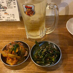 IPPON食堂 - 砂ずりキムチ、ぴり辛ピーマン、メガハイボール