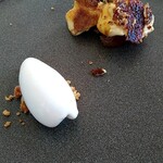 フィエルテ - 焦げ目の香ばしさが美味しい❣️マスカルポーネのクレームブリュレ⭐️サッパリしたミルクのジェラート♡