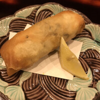 日本料理 直 - 鱧と松茸の春巻
                      これ絶品！