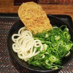 驛麺家 - 天ぷらうどん(税込)380円※麺の状態（2020.10.29）