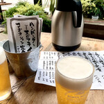 Tonarino Kikumatsu Shokudou - ランチビール350円税込