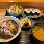 Asahi Sushi - 鰹のたたき丼セット