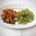 ダ オルモ - ランチのパスタ：かじきとお肉。