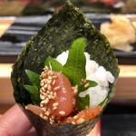 寿司の美登利 - 明太子手巻き