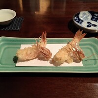 蕎麦懐石 無庵 - 海老の天ぷら