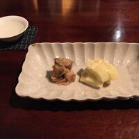 蕎麦懐石 無庵 - はやとうりと秋茗荷の粕漬け